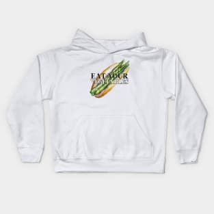 Eat Your Vegetables Asparagus Kids Hoodie